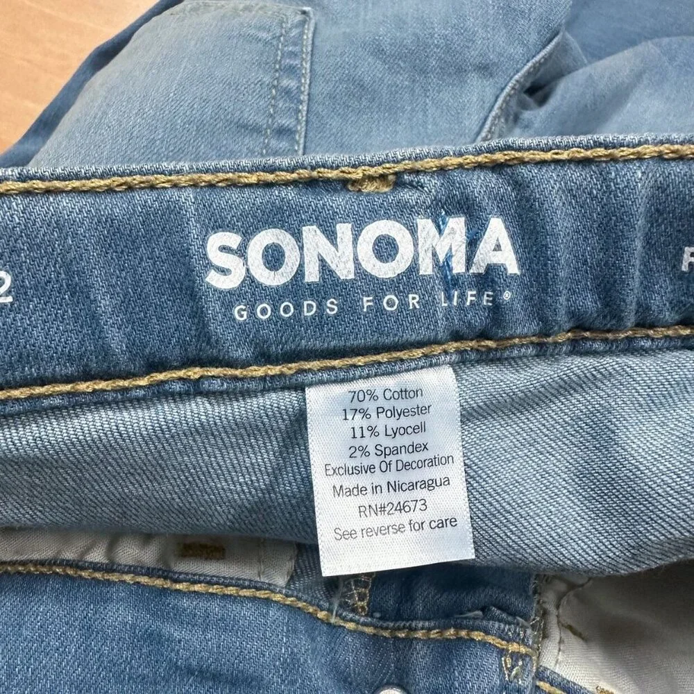 Sonoma Boys Medium Wash Straight Leg Flexwear Jeans Size 12